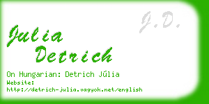julia detrich business card